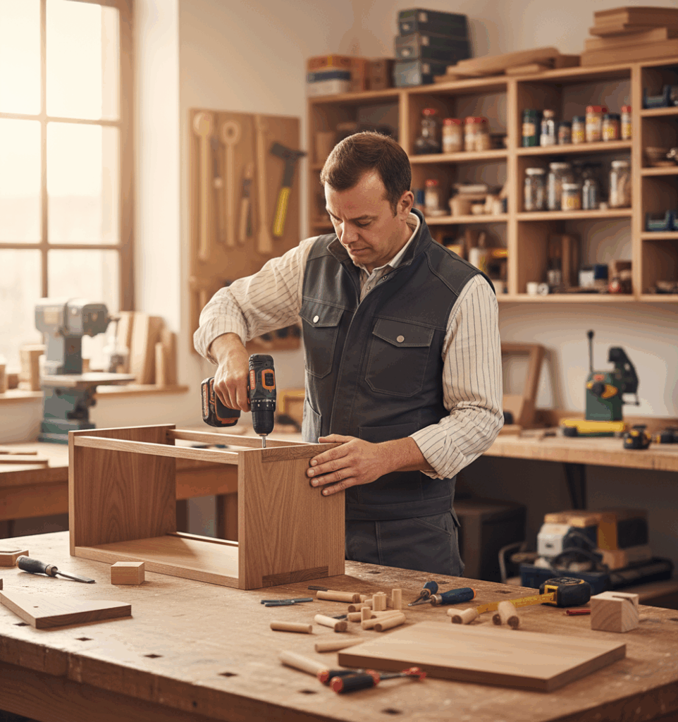 imagen realizando trabajos de carpinteria